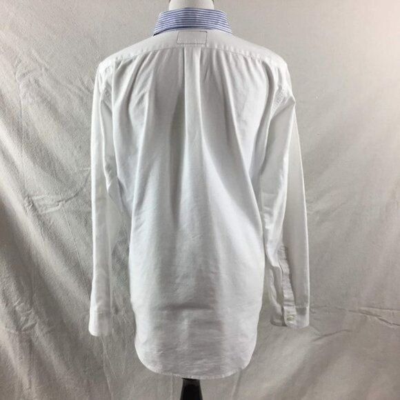 Current/Elliott Women's Prep School Shirt Poplin Button Down Blue Stripes 0/XS - Picture 4 of 8